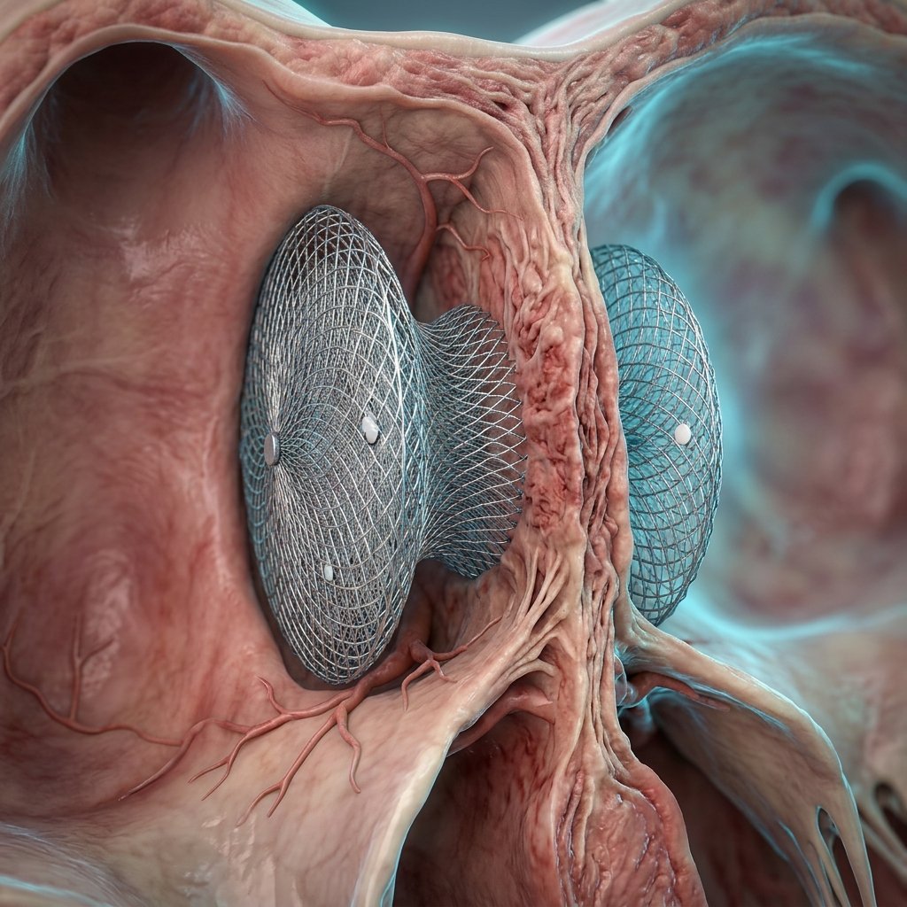 Heart Hole Device Closure Occluder Setup