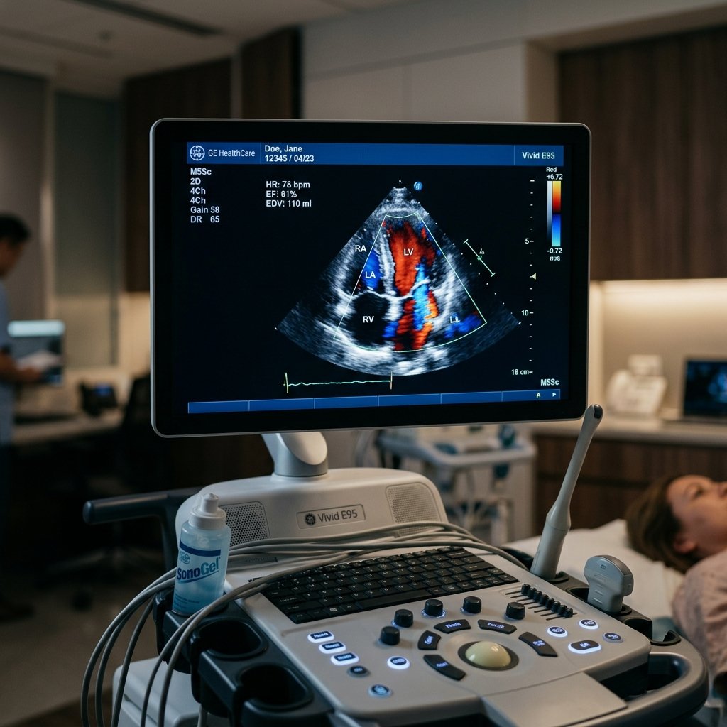 2D Echocardiography Ultrasound Screen